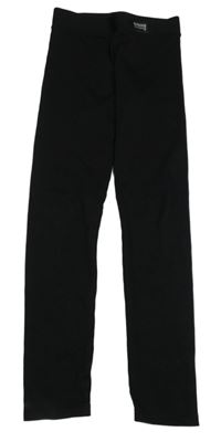 Čierne rebrované legíny s nášivkou H&M