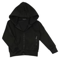 Čierna thermo prepínaci mikina s kapucňou