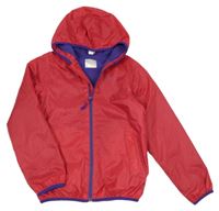 Rubínová šušťáková jarná funkčná bunda s kapucňou Quechua