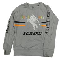 Svetlosivé tričko s koníkem a nápisom