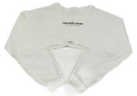 Biela crop mikina s nápisom Zara