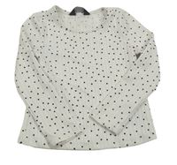 Biele bodkovaná é tričko Primark