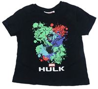 Čierne tričko s Hulkem Marvel