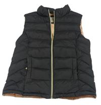 Čierna prešívaná šušťáková zateplená vesta Zara