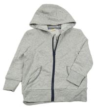 Sivá prepínaci mikina s kapucňou