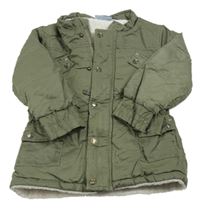 Khaki šušťáková zimná parka Campus