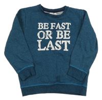 Modro-tmavomodrá melírovaná mikina s nápisem Topolino