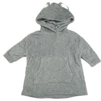 Sivá chlpatá oversize mikina s kapucňou s oušky - koala M&S