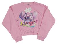 Nové - růžová crop mikina s Angel Disney