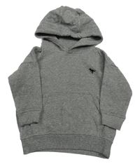 Sivá melírovaná mikina s dinem a kapucňou Next