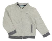 Svetlosivá prepínaci mikina s potlačou