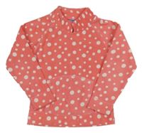 Ružová bodkovaná á fleecová mikina Topolino