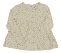 Smetanové puntíkaté triko F&F