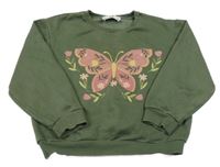 Khaki mikina s motýlkom C&A
