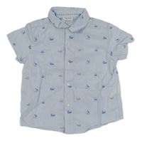 Světlemodrá proužkatá košile s loďkami 