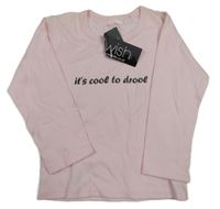 Nové - Svetloružové tričko s nápisom