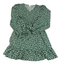 Zeleno-biele kvetované ľahké šaty Shein