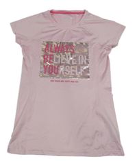 Svetloružové športové tričko s nápisom Ergeenomixx