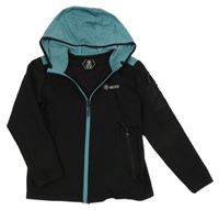 Čierno-zelenomodrá prepínaci mikina s kapucňou Wolves