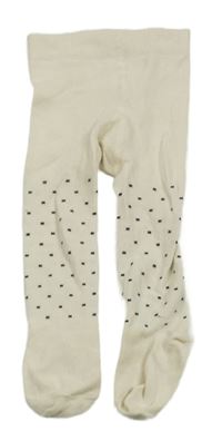 Smotanové bodkovaná é pančuchy George