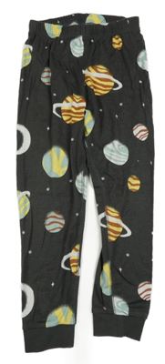 Tmavosivé pyžamové nohavice s planetami Dopodopo