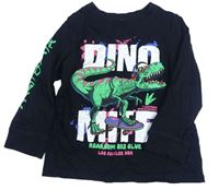 Černé triko s dinosaurem Primark