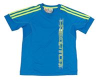 Azurové tričko s logem Adidas