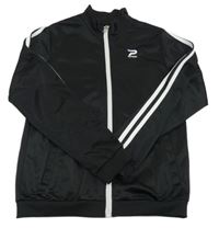 Čierna športová funkčná prepínaci mikina s pruhmi zn. Patrick