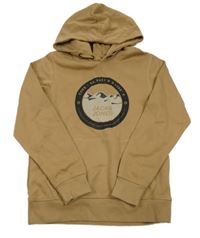 Béžová mikina s logem a kapucí Jack & Jones