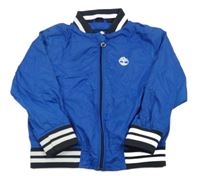 Kobaltově modrá šusťáková jarní bunda s proužky Timberland