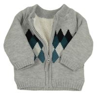 Sivý prepínaci zateplený sveter Nutmeg