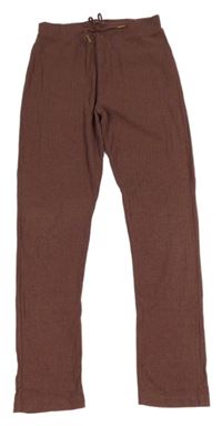 Hnědorůžové rebrované tepláky River Island