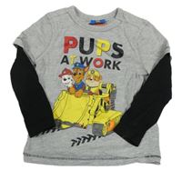Šedo-černé triko s Paw Patrol George 