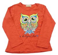 Korálové triko se sovou 