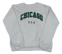 Biela mikina s nápisom Shein