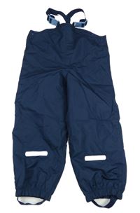 Tmavomodré šusťákové podšité laclové kalhoty Impidimpi