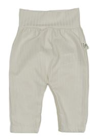 Biele rebrované nohavice Shein