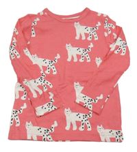 Růžové triko s kočkami George 