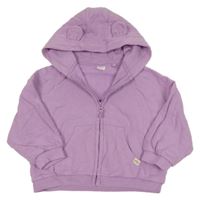 Lila propínací crop oversize mikina s kapucí Next