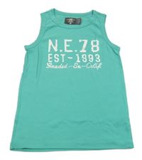 Mátové tielko s nápisom H&M