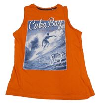 Oranžové tielko so surferom C&A