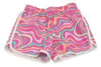 Farebné vzorované športové kraťasy