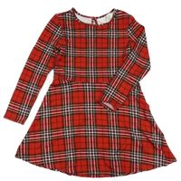 Červeno-farebné kockované šaty H&M