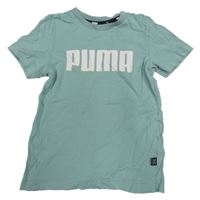 Zelenošedé tričko s logem Puma