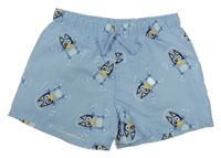 Svetlomodré plážové kraťasy s Bluey H&M