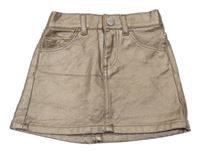 Zlatá rifľová sukňa H&M