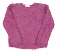 Ružový chlpatý sveter H&M