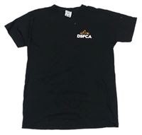 Čierne tričko s nápisom a zvieratkami FRUIT of the LOOM