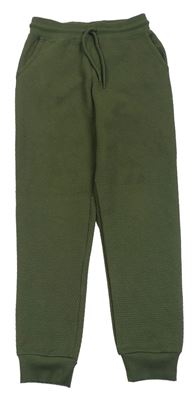 Khaki vzorované/prošívané tepláky PRIMARK