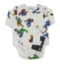 Nové - bílé body s Avengers PRIMARK